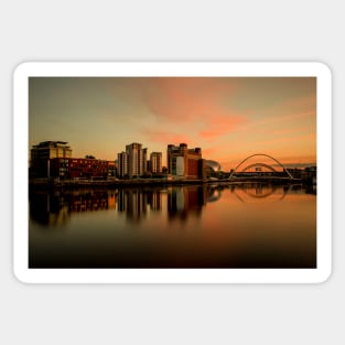 Newcastle Quayside At Dusk Sticker